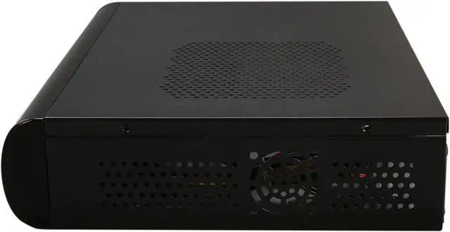 Alt view image 3 of 7 - iStarUSA S-0212-DT Black Steel / Plastic Tower Compact Stylish microATX Enclosure with 120W PSU and Desktop Stand 120W