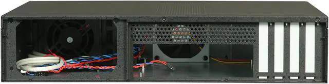 Alt view image 4 of 7 - iStarUSA D-230H-T Black Aluminum / Steel 2U Rackmount Compact 3x3.5" Bay Trayless Hotswap microATX Chassis