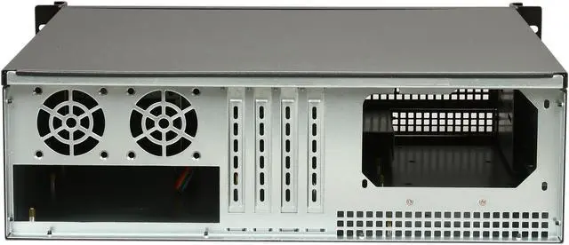 Alt view image 4 of 7 - iStarUSA D-313SE-MATX Black Aluminum / Steel 3U Rackmount Compact Industrial Chassis - Black Bezel 2 External 5.25" Drive Bays