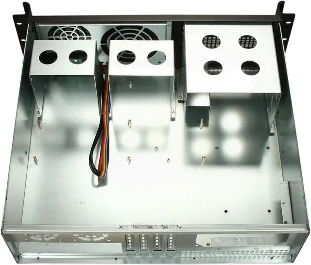 Alt view image 5 of 7 - iStarUSA D-313SE-MATX Black Aluminum / Steel 3U Rackmount Compact Industrial Chassis - Black Bezel 2 External 5.25" Drive Bays