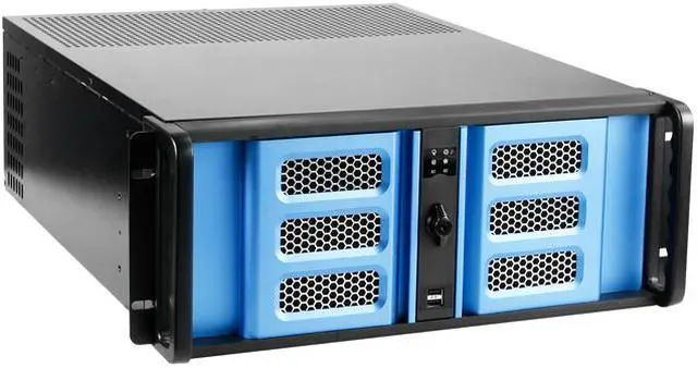 Main image of iStarUSA D-414SE Black Steel 4U Rackmount Compact Stylish 14-Slot Chassis 4 External 5.25" Drive Bays