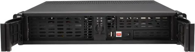 Alt view image 2 of 7 - iStarUSA D-200-FS Black Aluminum / Steel 2U Rackmount Compact Stylish Chassis 1 External 5.25" Drive Bays