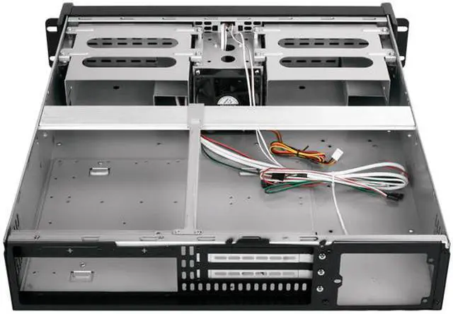 Alt view image 5 of 6 - iStarUSA D-200SE Black Aluminum / Steel 2U Rackmount Compact Stylish Chassis 2 External 5.25" Drive Bays