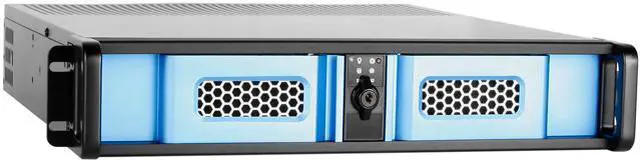 Main image of iStarUSA D-200SE Black Aluminum / Steel 2U Rackmount Compact Stylish Chassis 2 External 5.25" Drive Bays