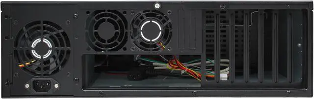 Alt view image 4 of 7 - iStarUSA D-300-FS Black Aluminum / Steel 3U Rackmount Compact Stylish Front-mounted PSU Chassis 2 External 5.25" Drive Bays