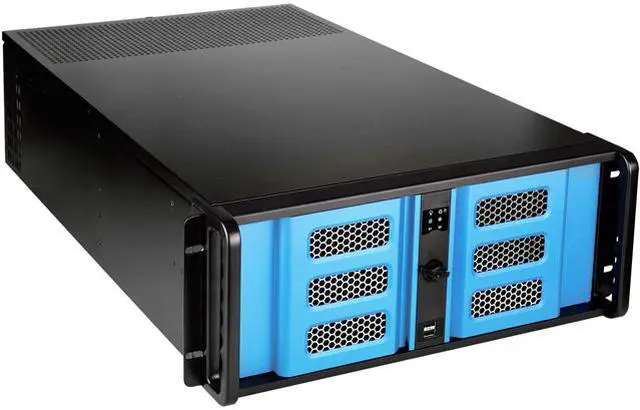 Main image of iStarUSA D-300SE Black Aluminum / Steel 3U Rackmount Compact Stylish Chassis 4 External 5.25" Drive Bays