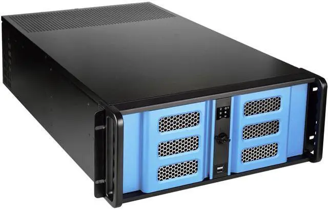Main image of iStarUSA D-400L-7SE Black Aluminum / Steel 4U Rackmount High Performance Chassis 7 External 5.25" Drive Bays