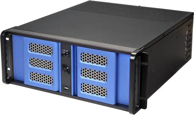 Main image of iStarUSA D-400SE Black Aluminum / Steel 4U Rackmount Compact Stylish Chassis 4 External 5.25" Drive Bays