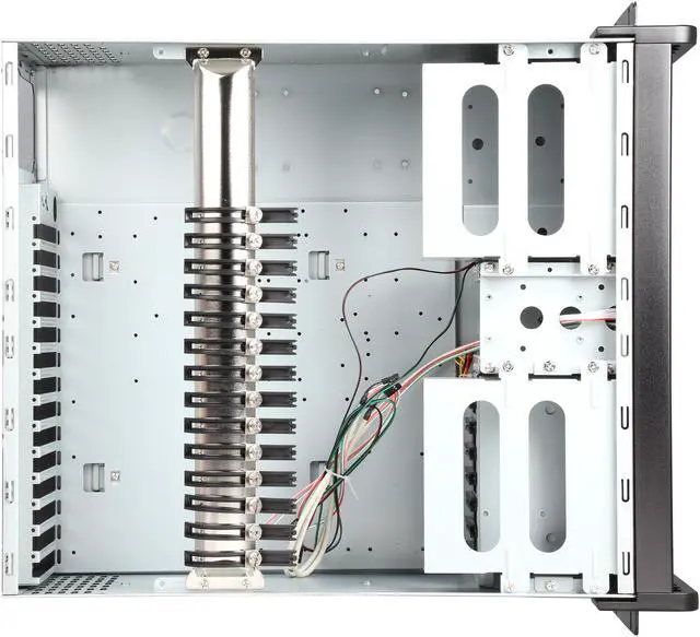 Alt view image 6 of 7 - iStarUSA D-414 Black Aluminum / Steel 4U Rackmount 14 Slots Industrial PC Chassis 4 External 5.25" Drive Bays