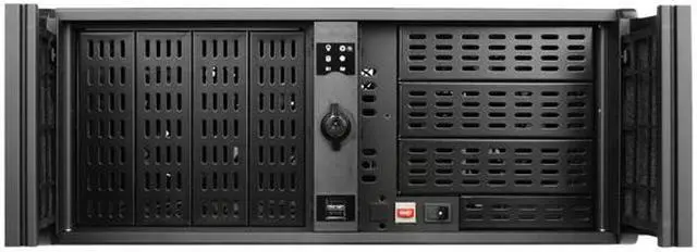Alt view image 3 of 8 - iStarUSA D-414L-7 Black Aluminum / Steel 4U Rackmount 14 Slots Industrial PC Chassis 7 External 5.25" Drive Bays