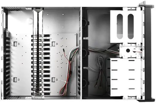 Alt view image 7 of 8 - iStarUSA D-414L-7 Black Aluminum / Steel 4U Rackmount 14 Slots Industrial PC Chassis 7 External 5.25" Drive Bays