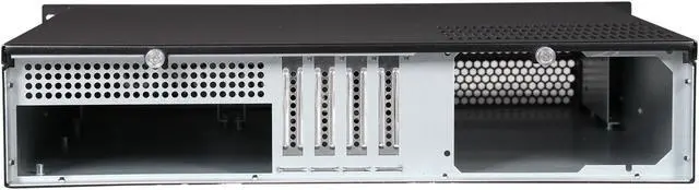 Alt view image 5 of 6 - iStarUSA D-214-MATX Black Steel 2U Rackmount Chassis 2 External 5.25" Drive Bays