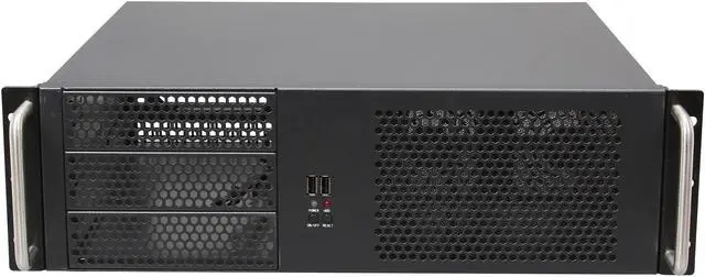 Alt view image 2 of 7 - iStarUSA D-314-MATX Black 3U Rackmount Chassis ATX Power Supply Compatible