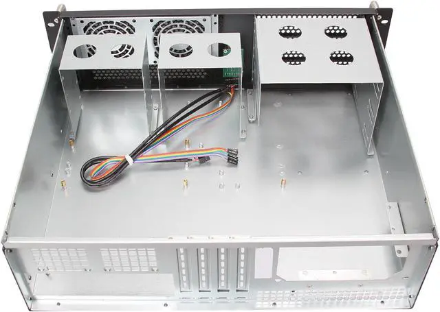 Alt view image 5 of 7 - iStarUSA D-314-MATX Black 3U Rackmount Chassis ATX Power Supply Compatible