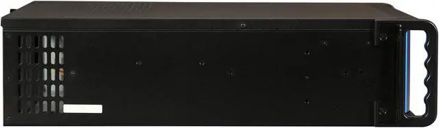 Alt view image 3 of 7 - iStarUSA D Storm D-300SEA Black Aluminum / Steel 3U Rackmount Compact Stylish Chassis - Blue Bezel 4 External 5.25" Drive Bays