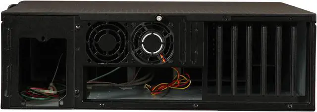 Alt view image 4 of 7 - iStarUSA D Storm D-300SEA Black Aluminum / Steel 3U Rackmount Compact Stylish Chassis - Blue Bezel 4 External 5.25" Drive Bays