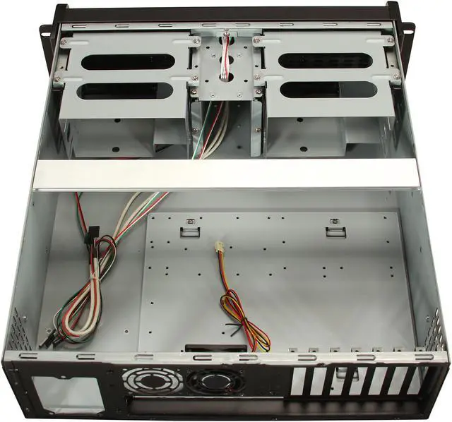 Alt view image 5 of 7 - iStarUSA D Storm D-300SEA Black Aluminum / Steel 3U Rackmount Compact Stylish Chassis - Blue Bezel 4 External 5.25" Drive Bays
