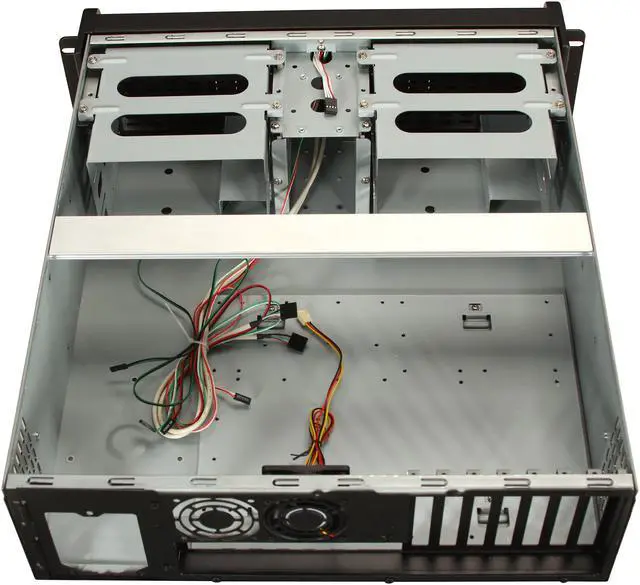 Alt view image 5 of 7 - iStarUSA D Storm D-300SEA-RD Black Aluminum / Steel 3U Rackmount Compact Stylish Chassis - Red Bezel 4 External 5.25" Drive Bays