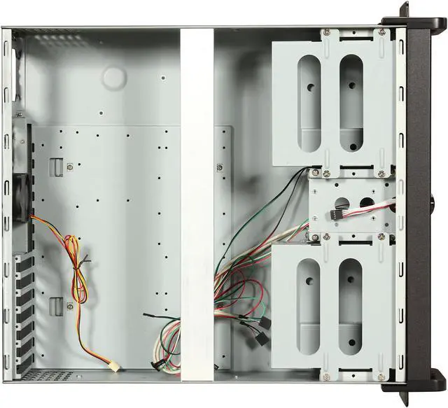 Alt view image 6 of 7 - iStarUSA D Storm D-300SEA-RD Black Aluminum / Steel 3U Rackmount Compact Stylish Chassis - Red Bezel 4 External 5.25" Drive Bays