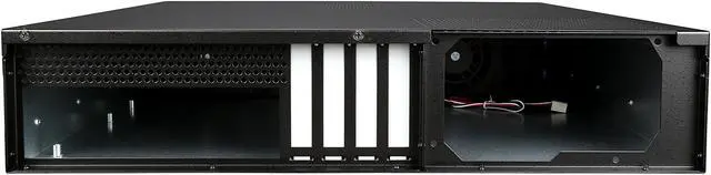 Alt view image 5 of 9 - iStarUSA D-260HN Black Aluminum 2U Rackmount Compact 6x 3.5" Bay Trayless Hotswap microATX Chassis