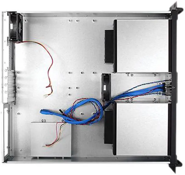Alt view image 5 of 5 - iStarUSA D-3100HB Black Aluminum 3U Rackmount Compact 10x 3.5" Bay Hotswap microATX Chassis