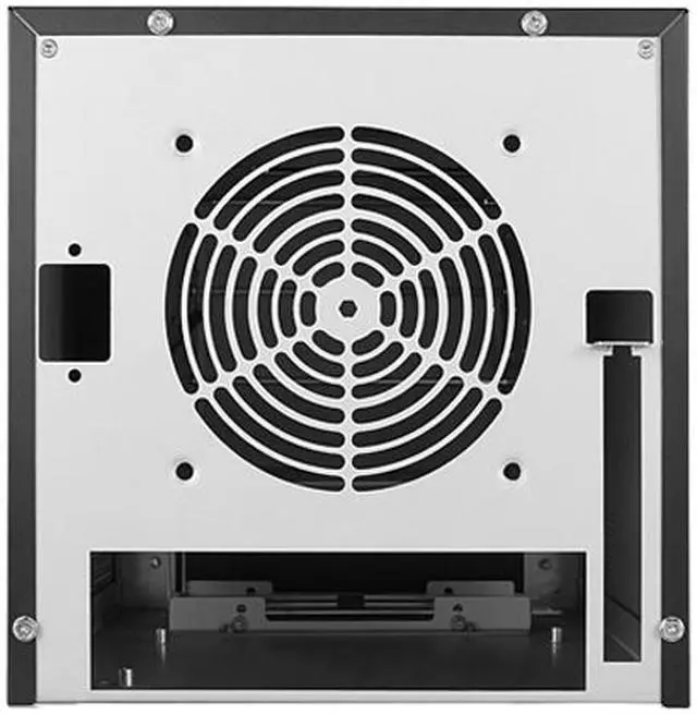 Alt view image 4 of 4 - iStarUSA S-35-3DE1SL Black Aluminum / Steel Tower Compact Stylish 3x 3.5" Hotswap Trayless mini-ITX Tower - Silver HDD Handle