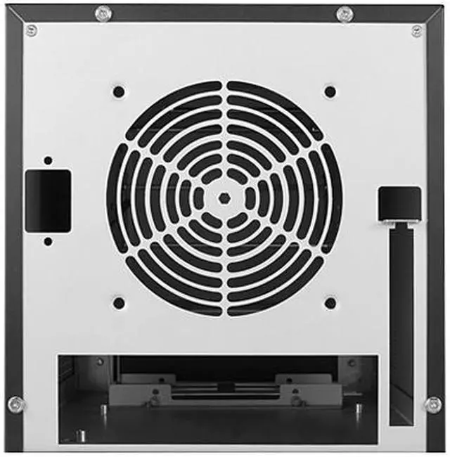 Alt view image 4 of 4 - iStarUSA S-35-DE4BK Black Aluminum / Steel Tower Compact Stylish 4 x 3.5" Hotswap Trayless mini-ITX Tower - Black HDD Handle