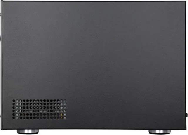 Alt view image 3 of 7 - iStarUSA S-35-DE4RD Black Aluminum / Steel Tower Compact Stylish 4 x 3.5" Hotswap Trayless mini-ITX Tower - Red HDD Handle