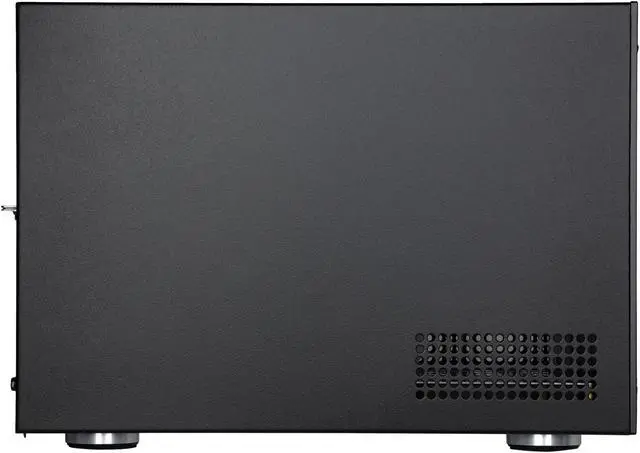 Alt view image 5 of 7 - iStarUSA S-35-DE4RD Black Aluminum / Steel Tower Compact Stylish 4 x 3.5" Hotswap Trayless mini-ITX Tower - Red HDD Handle