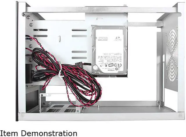 Alt view image 3 of 4 - iStarUSA S-35-DE4SL Black Aluminum / Steel Tower Compact Stylish 4 x 3.5" Hotswap Trayless mini-ITX Tower - Silver HDD Handle