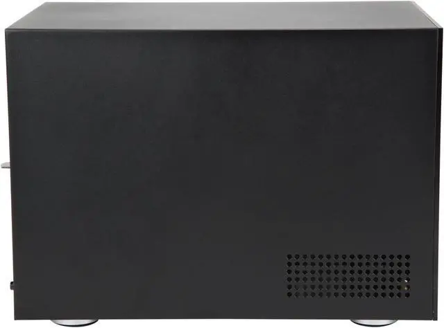 Alt view image 3 of 8 - iStarUSA S-35-DE5SL Black Aluminum / Steel Tower Compact Stylish 5 x 3.5" Hotswap Trayless mini-ITX Tower - Silver HDD Handle