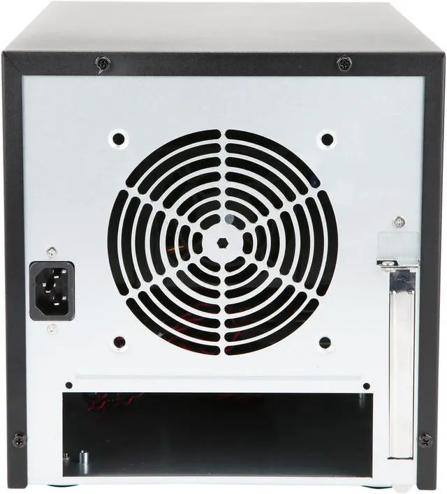 Alt view image 4 of 8 - iStarUSA S-35-DE5SL Black Aluminum / Steel Tower Compact Stylish 5 x 3.5" Hotswap Trayless mini-ITX Tower - Silver HDD Handle