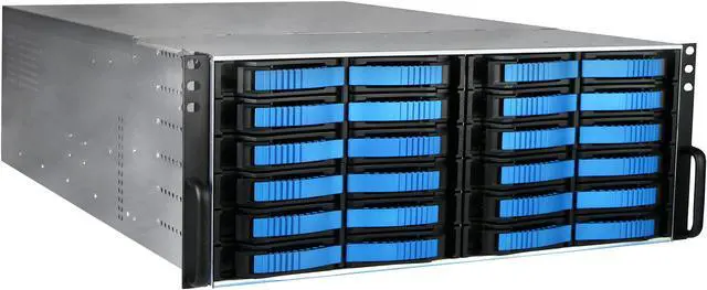 Main image of iStarUSA V-4-M24SA-RF Aluminum / Steel 4U Rackmount Build-to-Order - 4U 24-Bay Storage Server Rackmount Chassis