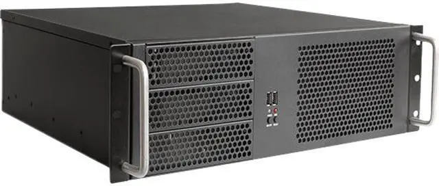 Main image of iStarUSA D-314E-MATX-RF Black Steel 3U Rackmount Rackmount Chassis Compatible with PS2 Power Supply 3 External 5.25" Drive Bays
