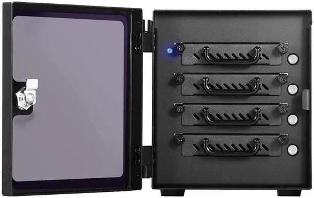 Alt view image 3 of 5 - iStarUSA S-254JB-RF Black Steel TowerU 4x 2.5" External Storage JBOD Tower 150W 150W