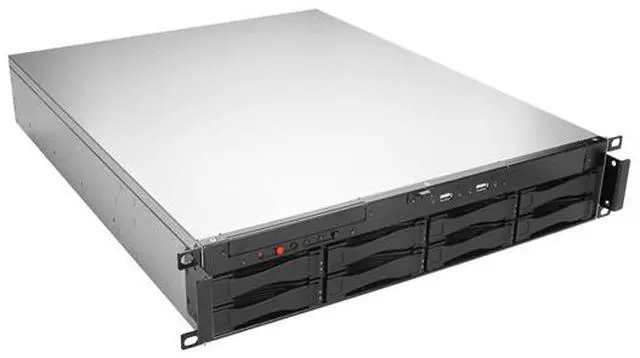 Alt view image 4 of 5 - iStarUSA U-208SS 2U 8-Bay Storage Server Rackmount Chassis