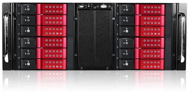 Main image of iStarUSA D410-DE12RD Red 4U 12-bay Stylish Hotswap Trayless Storage Server Rackmount