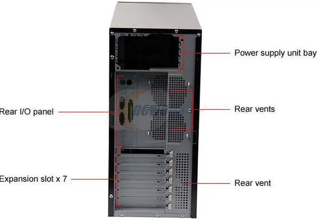 Alt view image 12 of 15 - Sunbeam Samurai IC-SA-BA Black Steel ATX Mid Tower Computer Case