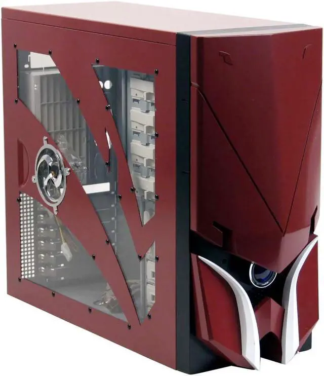 Alt view image 2 of 15 - Sunbeam Samurai IC-SA-R Red Steel ATX Mid Tower Computer Case