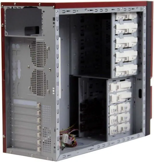 Alt view image 9 of 15 - Sunbeam Samurai IC-SA-R Red Steel ATX Mid Tower Computer Case