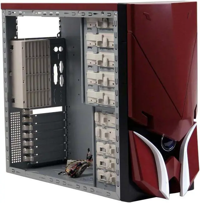 Alt view image 10 of 15 - Sunbeam Samurai IC-SA-R Red Steel ATX Mid Tower Computer Case