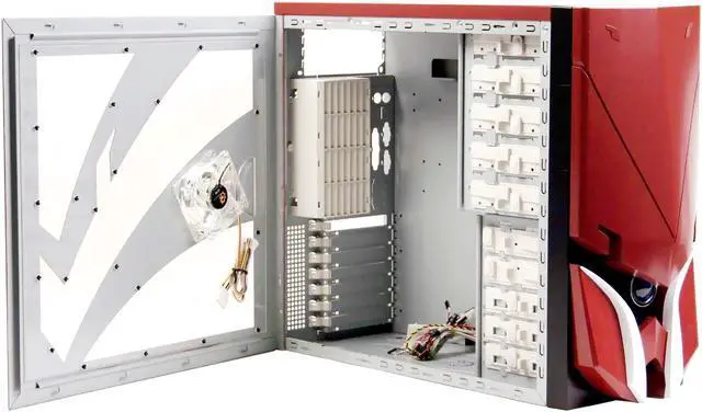 Alt view image 11 of 15 - Sunbeam Samurai IC-SA-R Red Steel ATX Mid Tower Computer Case