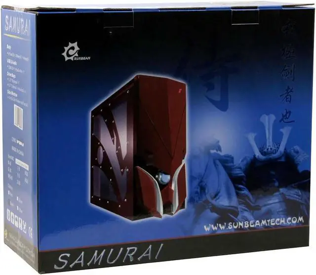 Alt view image 15 of 15 - Sunbeam Samurai IC-SA-R Red Steel ATX Mid Tower Computer Case
