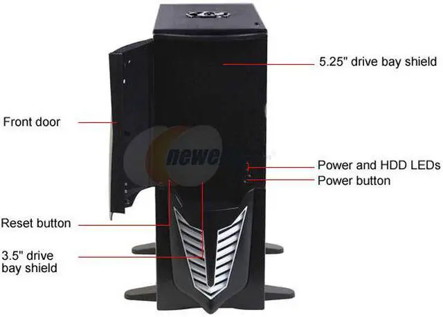 Alt view image 4 of 16 - Sunbeam Transformer IC-TR-US-BA-WOPSU Black Steel ATX Full Tower Computer Case
