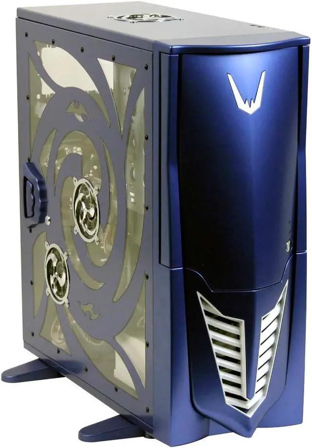 Alt view image 2 of 16 - Sunbeam Transformer IC-TR-B Blue Steel ATX Full Tower Computer Case