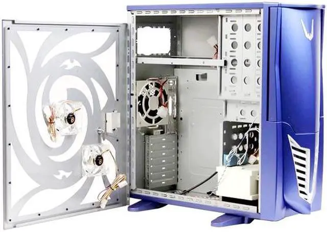 Alt view image 11 of 16 - Sunbeam Transformer IC-TR-B Blue Steel ATX Full Tower Computer Case