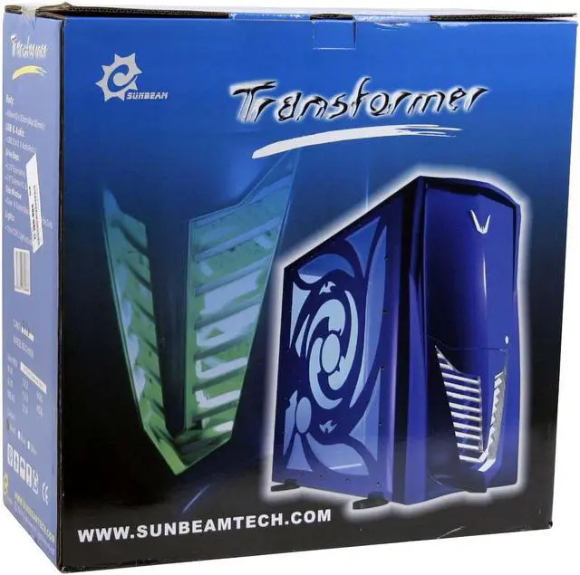 Alt view image 16 of 16 - Sunbeam Transformer IC-TR-B Blue Steel ATX Full Tower Computer Case