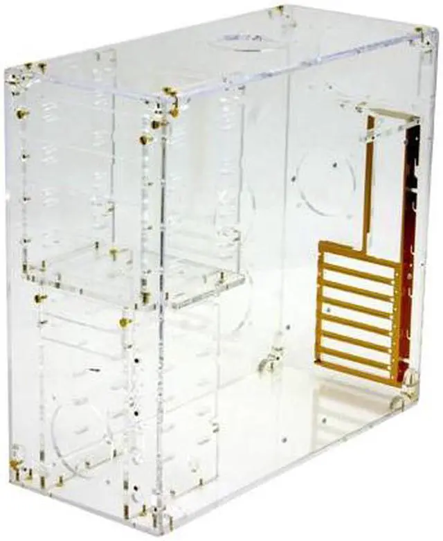 Alt view image 2 of 11 - Sunbeam LAC-BHUVB Transparent 5.0 & 8.0mm thick acrylic panels ATX Mid Tower Computer Case - OEM