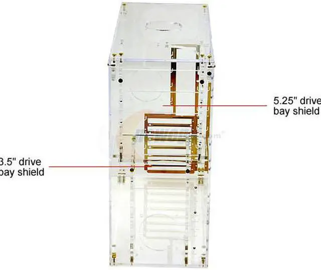 Alt view image 3 of 11 - Sunbeam LAC-BHUVB Transparent 5.0 & 8.0mm thick acrylic panels ATX Mid Tower Computer Case - OEM