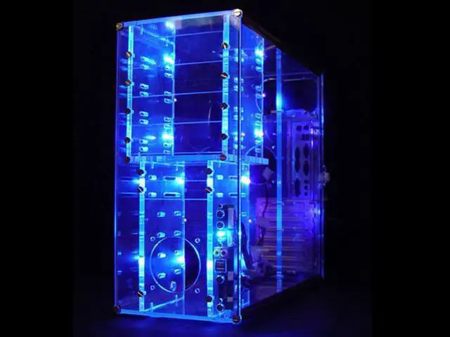 Alt view image 11 of 11 - Sunbeam LAC-BHUVB Transparent 5.0 & 8.0mm thick acrylic panels ATX Mid Tower Computer Case - OEM